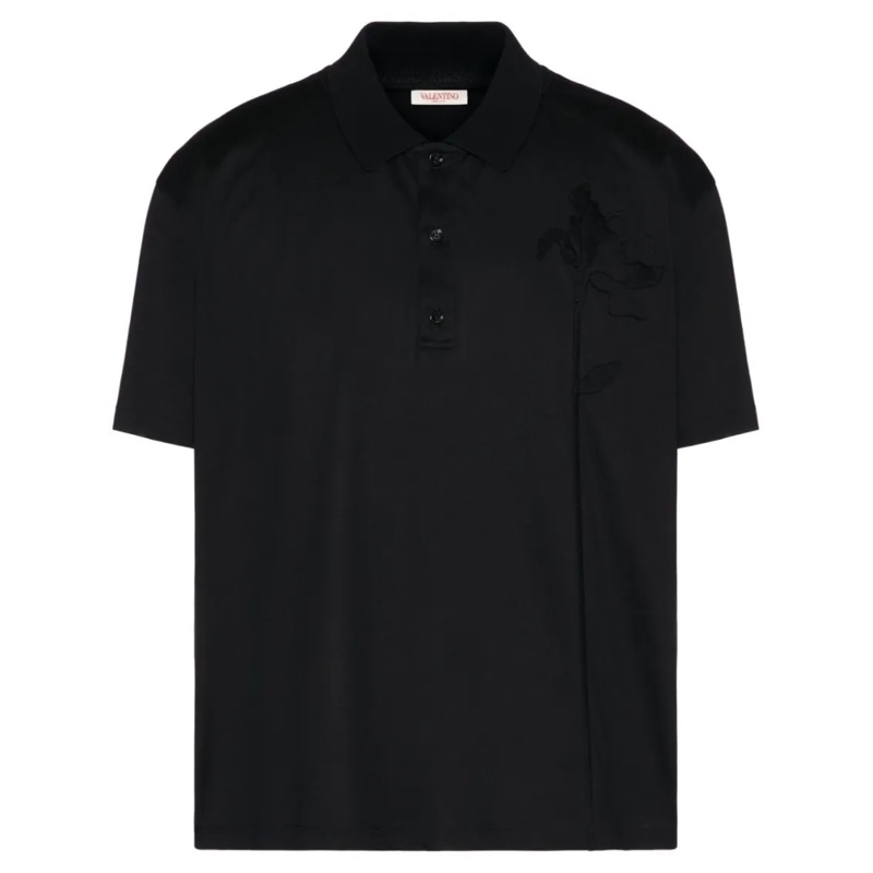 Valentino Garavani Polo shirt Black Cotton Polo Shirt Black