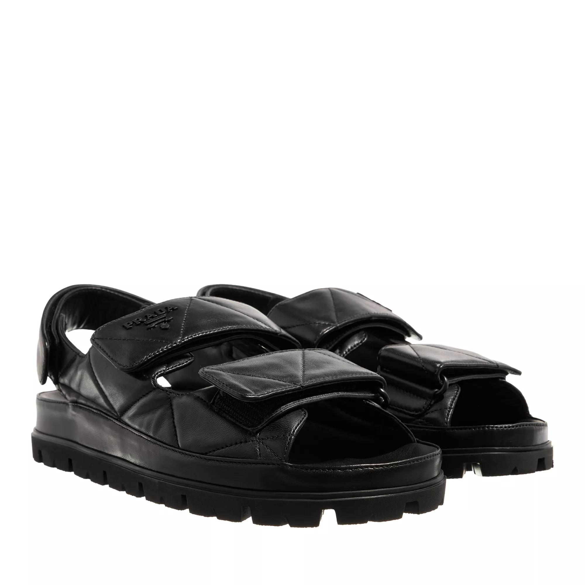 Prada Sandalen & Sandaletten - Flat Sandals - Gr. 38 (EU) - in Schwarz - für Damen