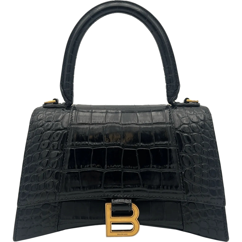 Balenciaga Tote Balenciaga Hourglass - Black Kroko schwarz