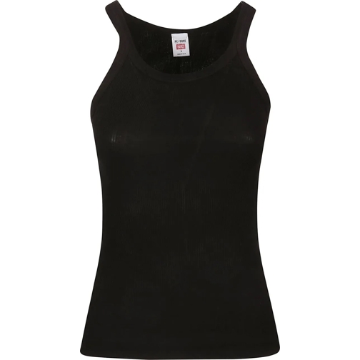 RE/DONE Top Ribbed Tank Black schwarz