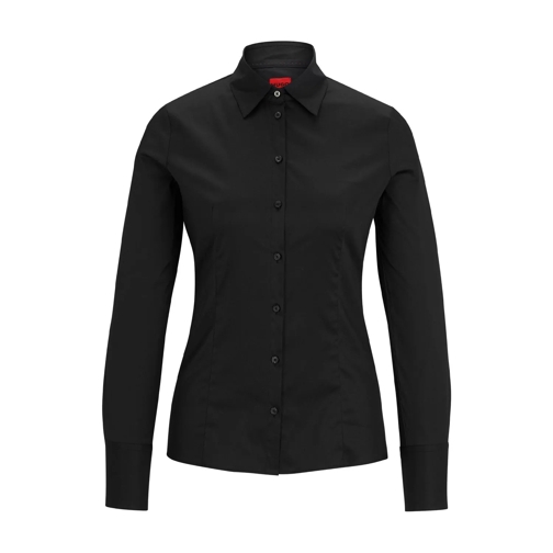 Hugo Blusen Slim-Fit Bluse Schwarz