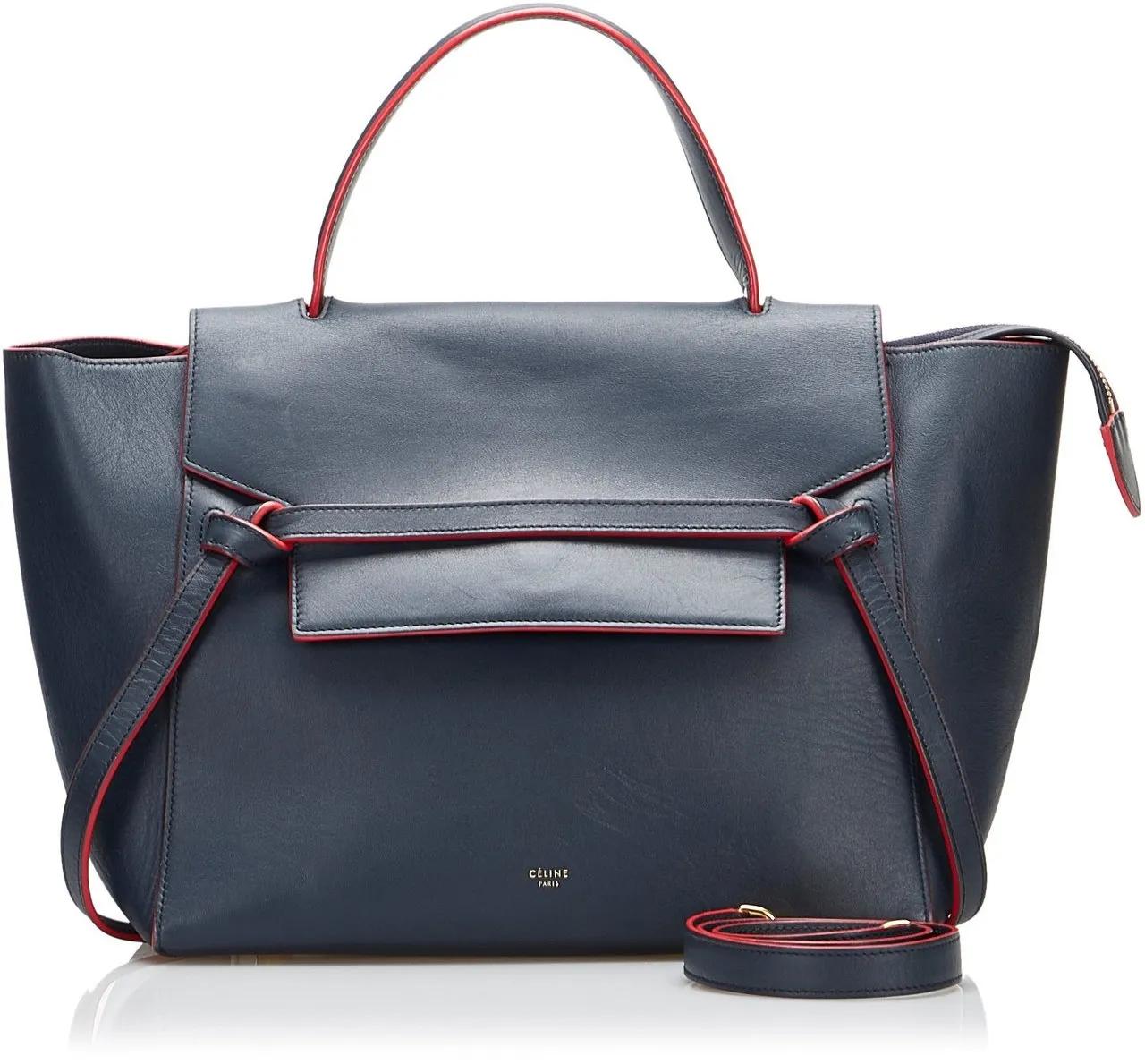 Celine Hobo bags 2014 Mini Belt Satchel in blauw