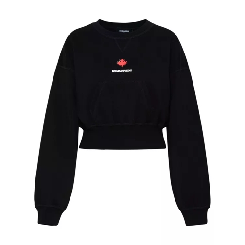Dsquared2 Black Cotton Sweatshirt Black 