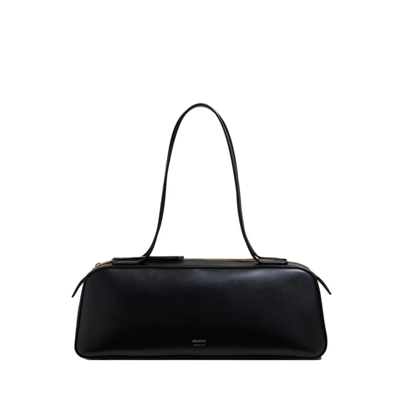Khaite Schultertasche Refined Elongated Shoulder Bag With Double Straps Black