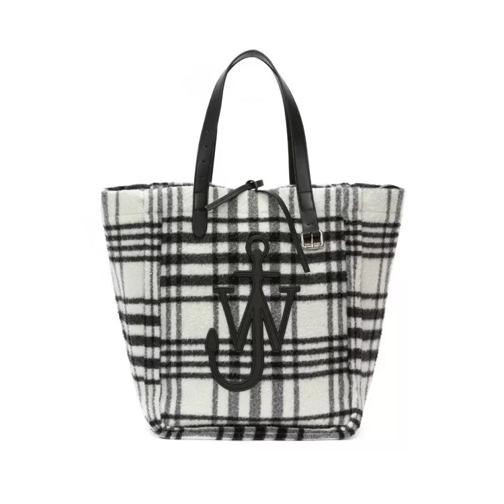 J.W.Anderson Black/White Check Bag Black Rymlig shoppingväska