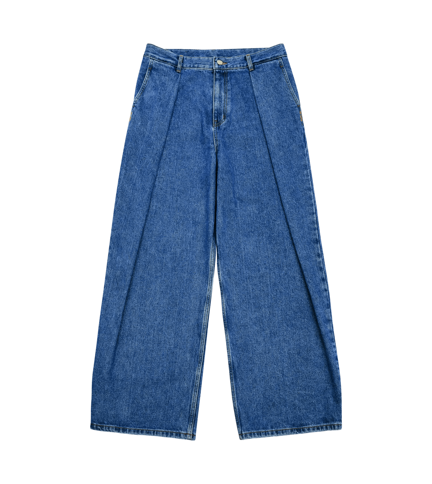 Ader Error - Weit geschnittene Faltenjeans - Größe M - blau