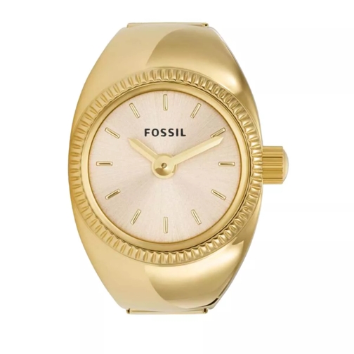 Fossil Watch Ring Two-Hand Stainless Steel Gold Montre à quartz