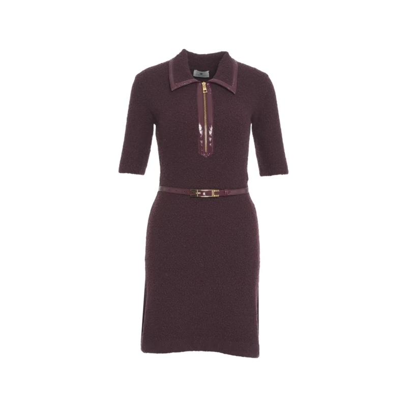 Elisabetta Franchi Mini-jurk Bouclé Knit Dress Black