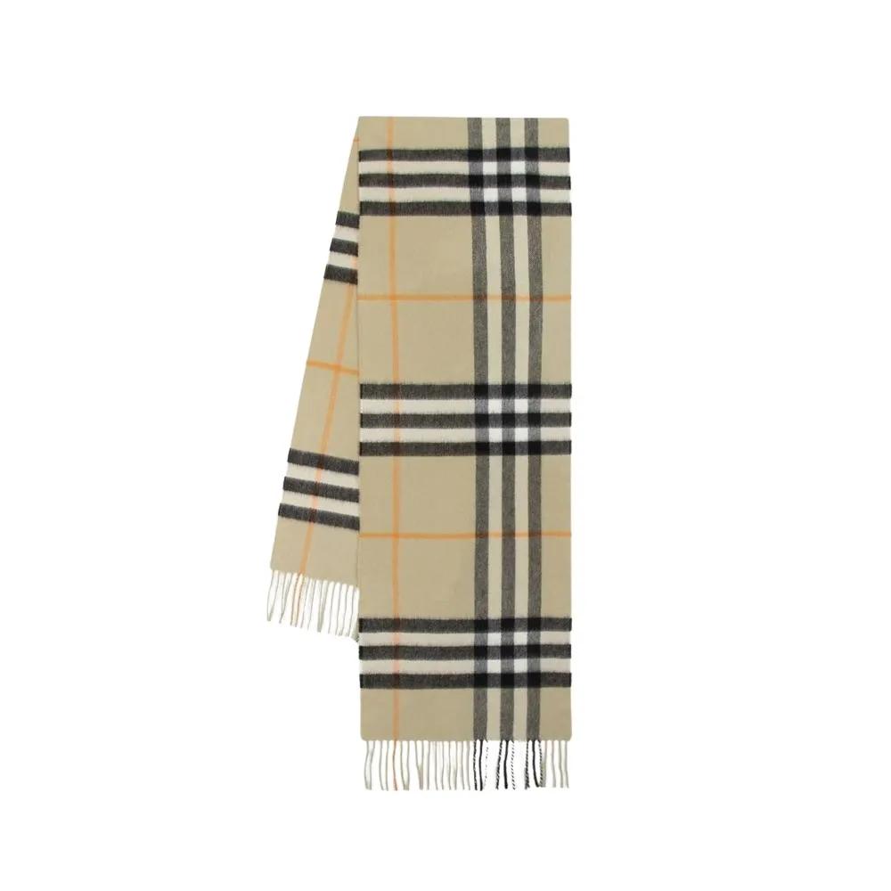 Burberry Tücher & Schals - Giant Check Scarf - Cashmere - Grey - Gr. unisize - in Grau - für Damen