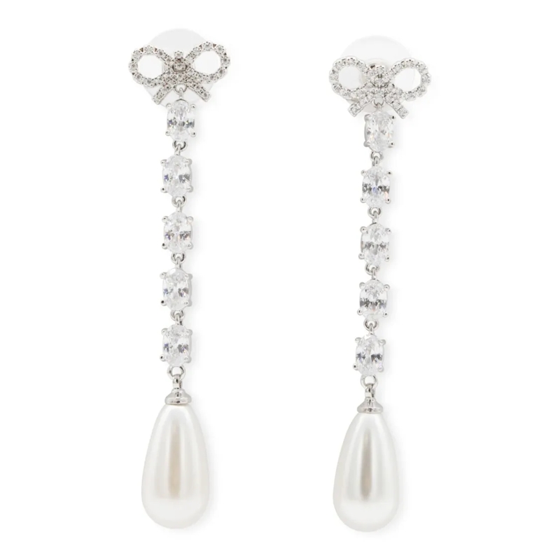 Self Portrait Ohrstecker Silver And Pearl Metal Earrings Silver