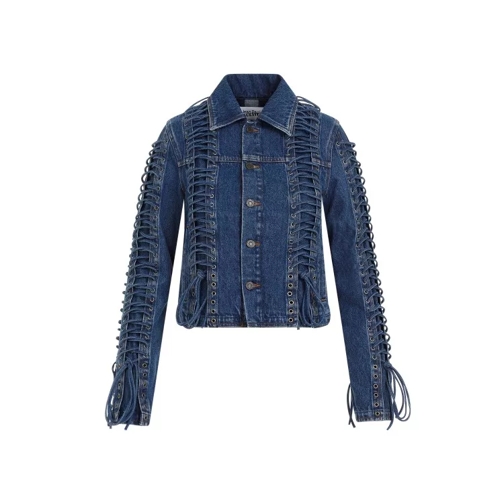 Jean Paul Gaultier Corset Denim Jacket Blue 