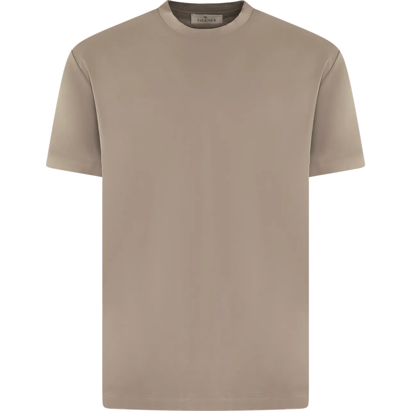 VALENZA T-shirt Heren Interlock Supima T-Shirt Grijs grau