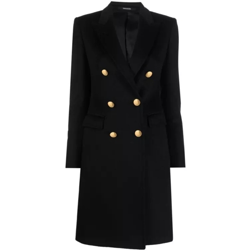 Tagliatore Double-Breasted Coat Black 