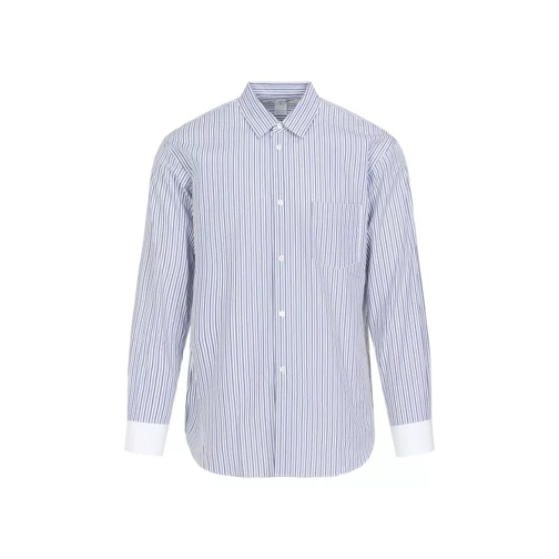 Comme des Garcons White Stripe Cotton Shirt White 