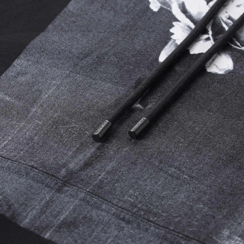 Balenciaga  Hoodie aus Baumwolle schwarz(Image 5)