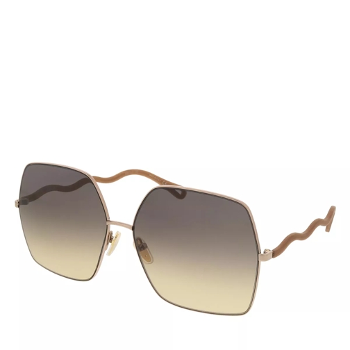 Chloé CH0054S-002 64 Sunglass Woman Metal Beige-Brown-Brown Sunglasses