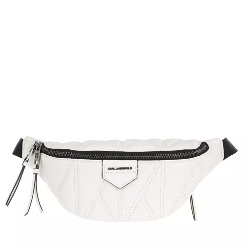 Karl Lagerfeld Studio Zip Bumbag White Crossbody Bag