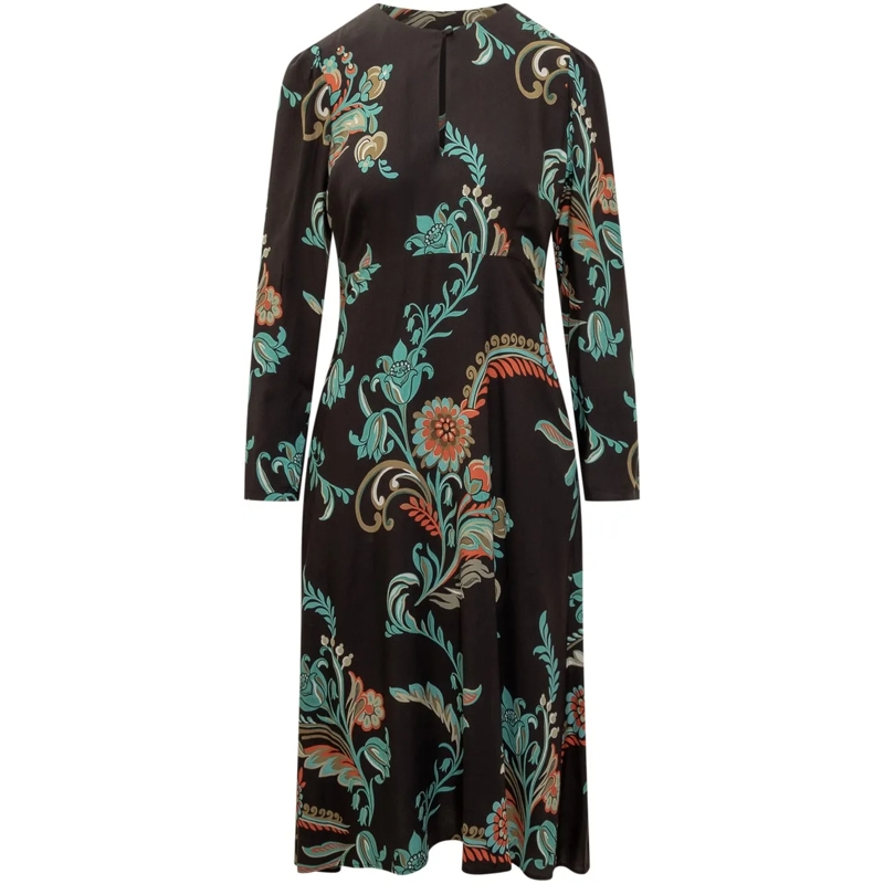 Etro Maxikleid Etro Abito Midi a Fantasia Floreale mehrfarbig
