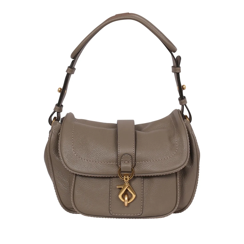 Abro Schultertasche Schultertasche STAR SADDLE taupe