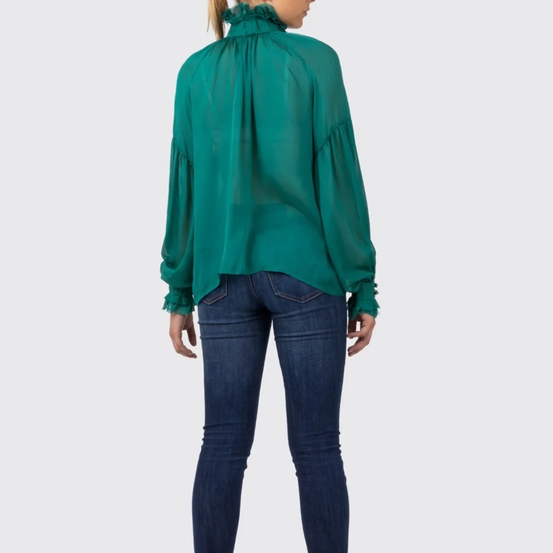 Helene Galwas Bluse Seidenbluse BABETT grün(Image 3)