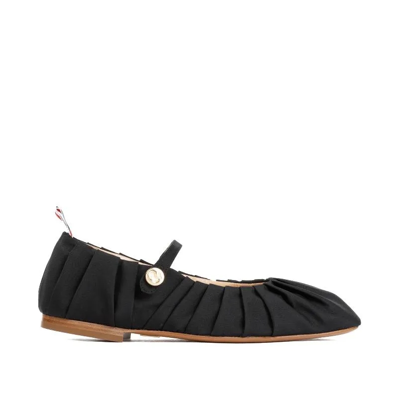 Thom Browne Ballerines Black Silk Ballerina Black