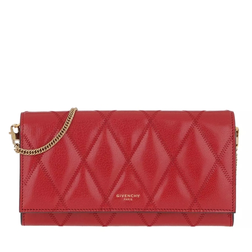 Givenchy GV3 Wallet On Chain Leather Red Vermillon Borsetta a tracolla