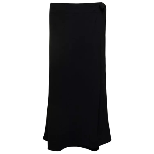 TOTEME Wrap Maxi Skirt In Black Viscose Black 