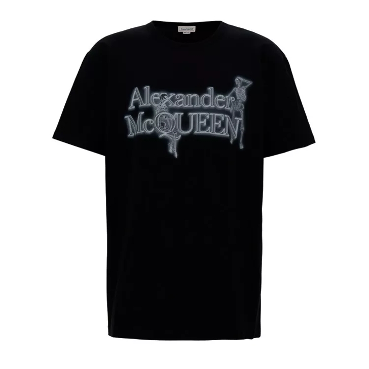 black mcqueen t shirt