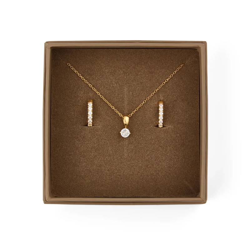 Mockberg Medium Halsketting Shiny Jolie Combo Geschenkset Gold