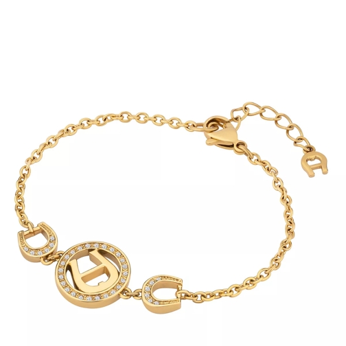 AIGNER Bracelet Round W/A Logo & Crystals gold Armband