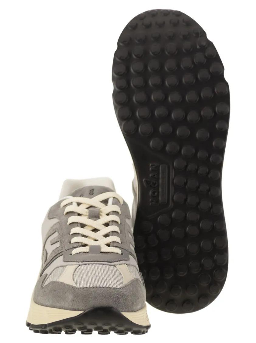 Thumbnail - Hogan Low-Top Sneaker - Hyperlight - Suede And Canvas Sneakers - Gr. 8 - in Grau - für Damen