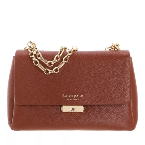 Kate Spade New York Carlyle Pebbled Leather Medium Shoulder Bag Deep Umber Borsa a tracolla