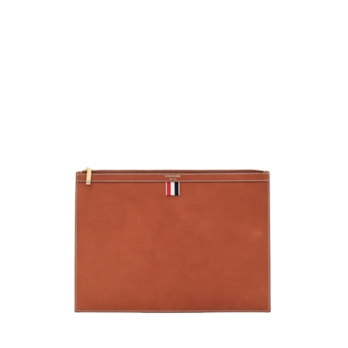 Thom Browne Portemonnee Medium Document Holder In TB Vacchetta Brown