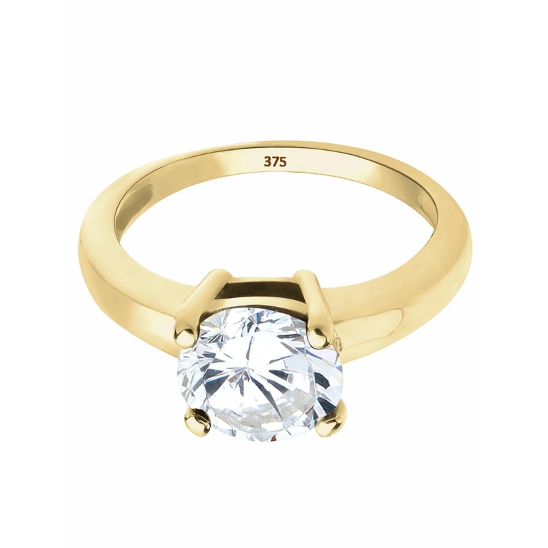 Elli Ring Ring Solitärring Zirkonia 375 Gelbgold Geschenkide weiss(Image 2)