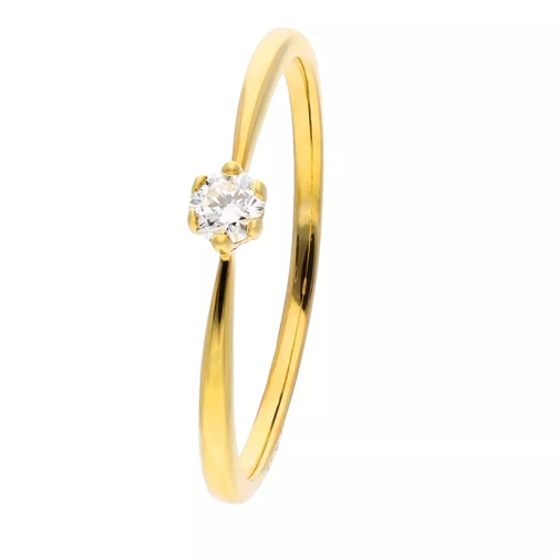 diamondline Ring 375 YG Diamond Gold Diamanten Ring