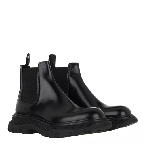 Alexander McQueen Bootie Smooth Leather Black Stivale Chelsea