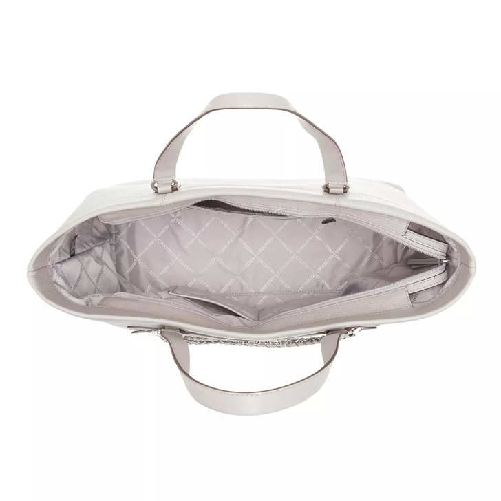 Michael Kors Slater Large Top Zip Tote Pearl Grey Shopping Bag