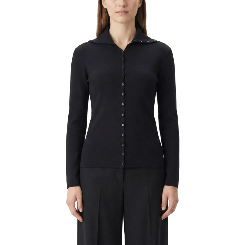 TOTEME Strickjacke Strickjacke aus Materialmix schwarz(Image 2)