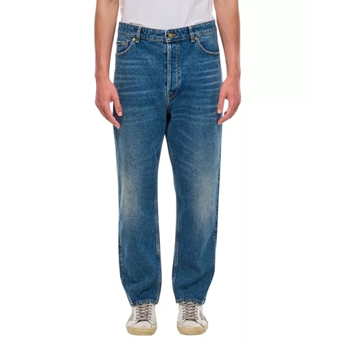 Golden Goose Golden M's Happy Medium Stone Washed Denim Blue 