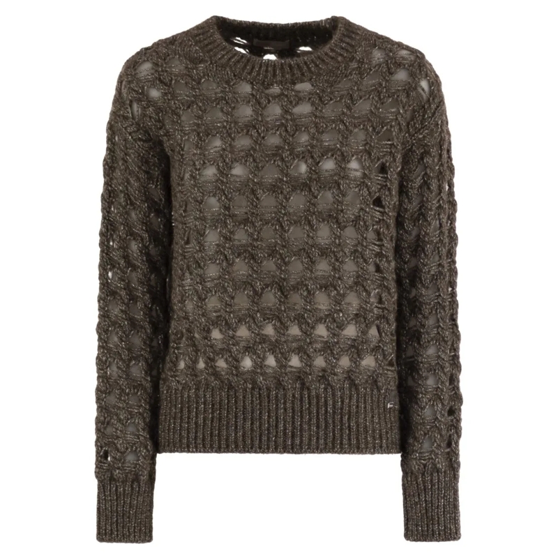 Herno Trui Resort Jumper In Alpaca And Wool Grey