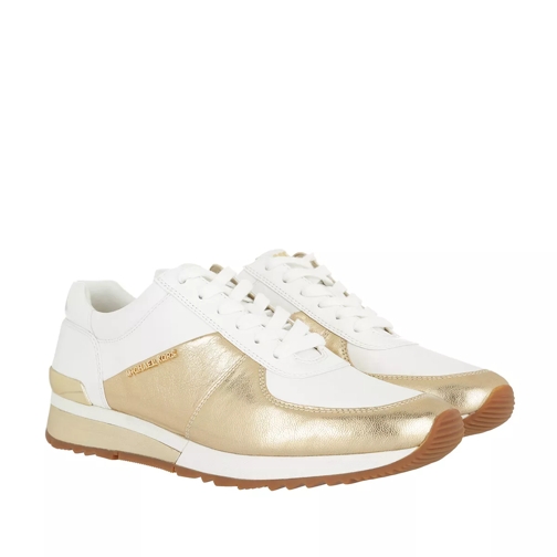 MICHAEL Michael Kors Allie Wrap Trainer Sneaker Leather Pale Gold/White Low-Top Sneaker