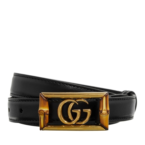 Gucci Belt With Double G Buckle Black Dünner Gürtel