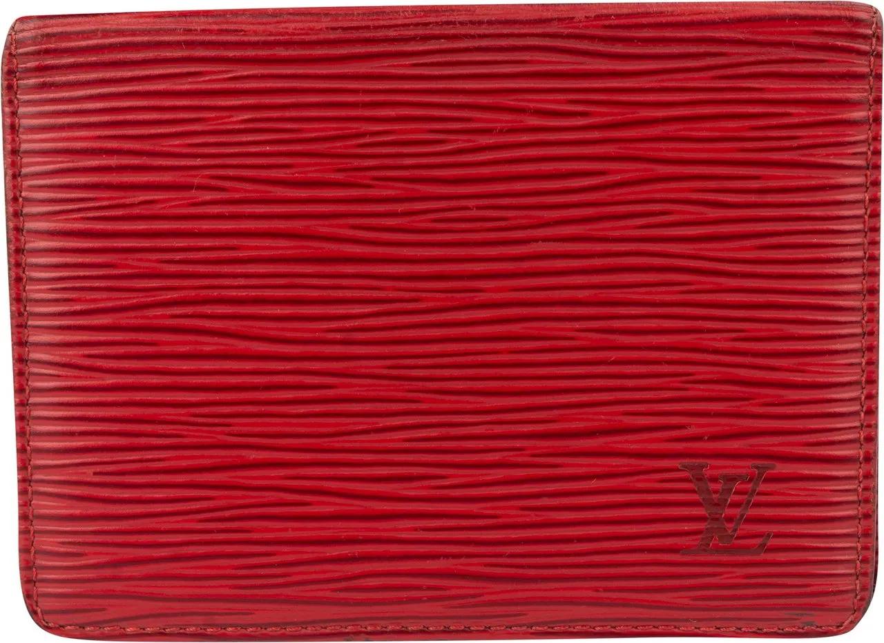 Louis Vuitton Portemonnaie - Louis Vuitton Rouge Epi Leather Cardholder - Gr. unisize - in Rot - für Damen