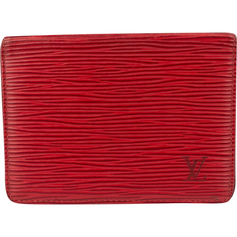 Louis Vuitton Geldbörse Louis Vuitton Rouge Epi Leather Cardholder rot