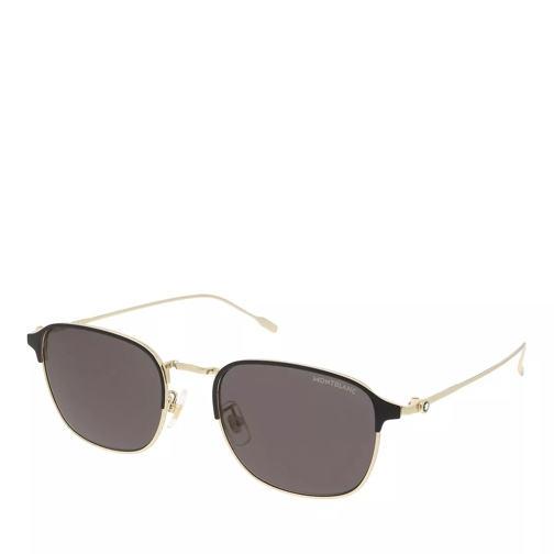 Montblanc MB0189S-004 54 Sunglass Man Metal Gold-Gold-Smoke Sunglasses