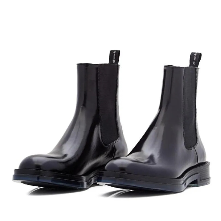 Alexander mcqueen leather chelsea boots online