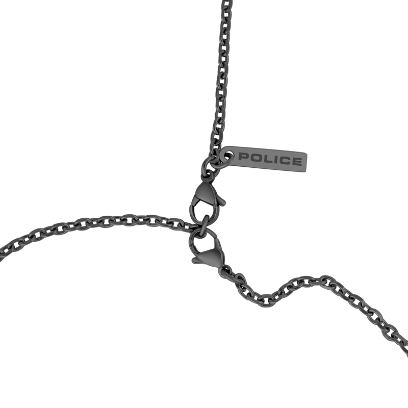 Police  Herrenkette Bricklock- Herrenkette- Farbe: silb grau(Image 3)