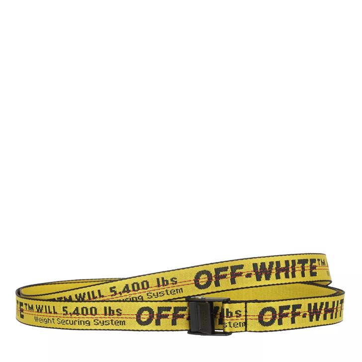 middelen Voorschrift loterij Off-White Mini Industrial Belt Yellow Black | Geweven Riem | fashionette