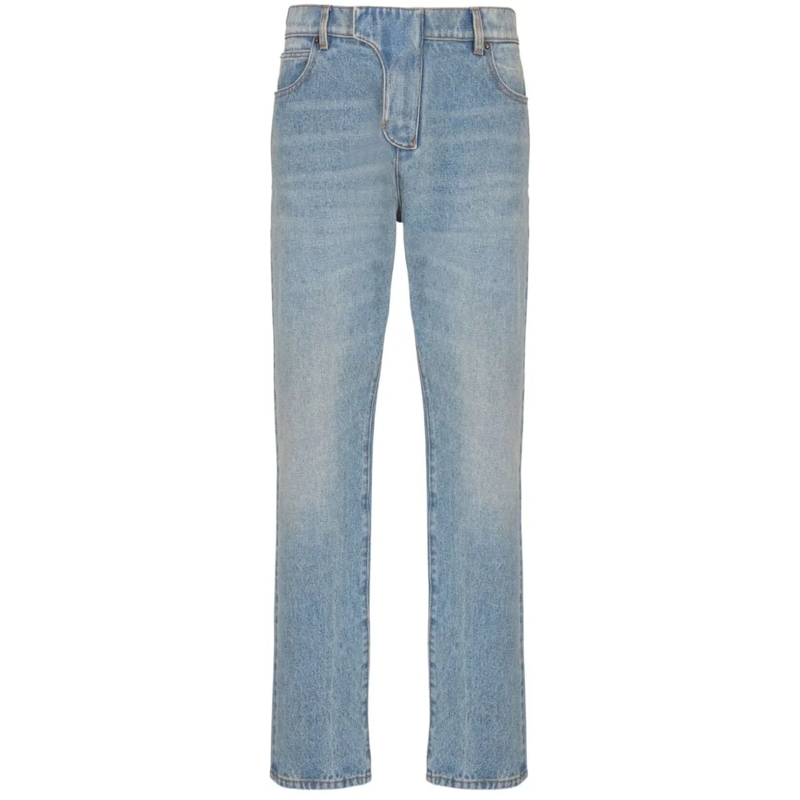 Balmain Jeans mit geradem Bein Trousers Denim blau