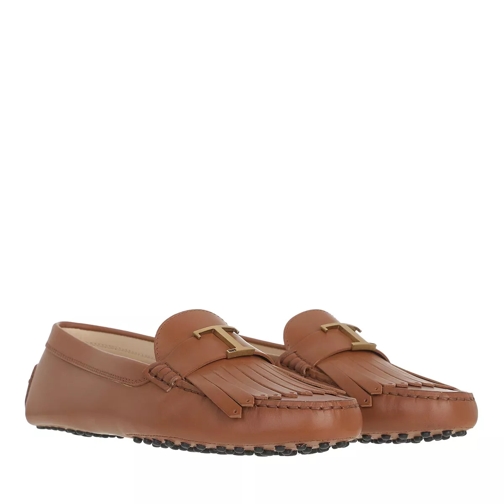 Tod's Gommini Moccasin With Fringes Smooth Leather Brown Driver mockasiner